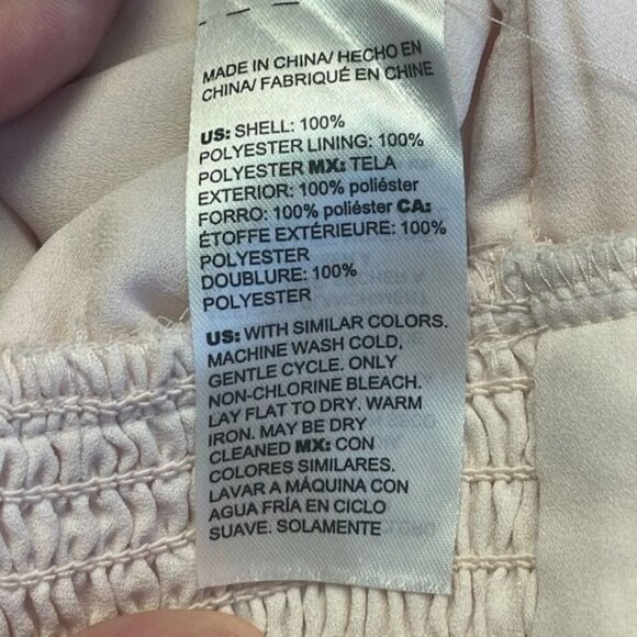 WHBM High Neck Top Womens 6 Coquette Smocked Romantic Swiss Dot Dainty Blouse - Picture 10 of 11